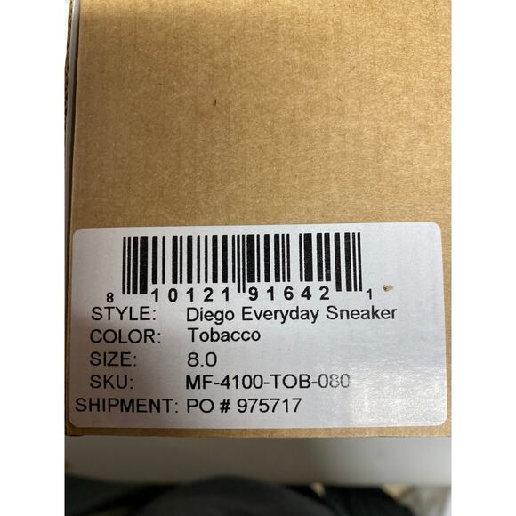 Brand New Nisolo Men's Size 8 Tobacco Brown Diego Everyday Sneaker Shoes - Picture 5 of 7